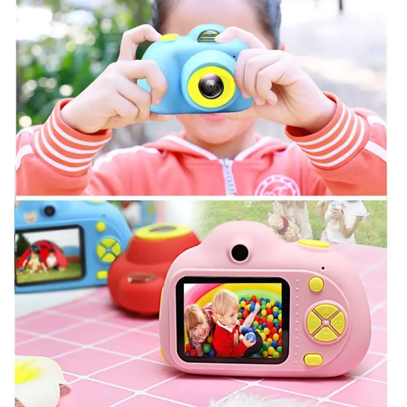 Детские игрушки для камеры подарки для От 4 до 8 лет девочек Противоударная камера для малышей и видеокамера с мягкой силиконовой оболочкой для игр на открытом воздухе