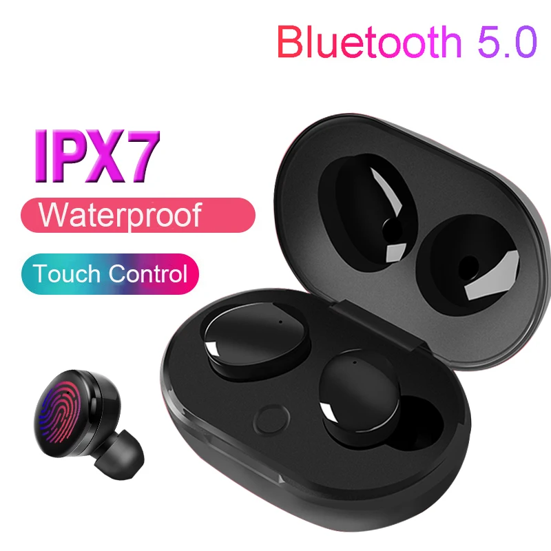 TWS-880 Bluetooth 5,0 наушники IPX7 водонепроницаемые спортивные наушники-вкладыши туры беспроводной сенсорный контроль стерео гарнитура с зарядным устройством