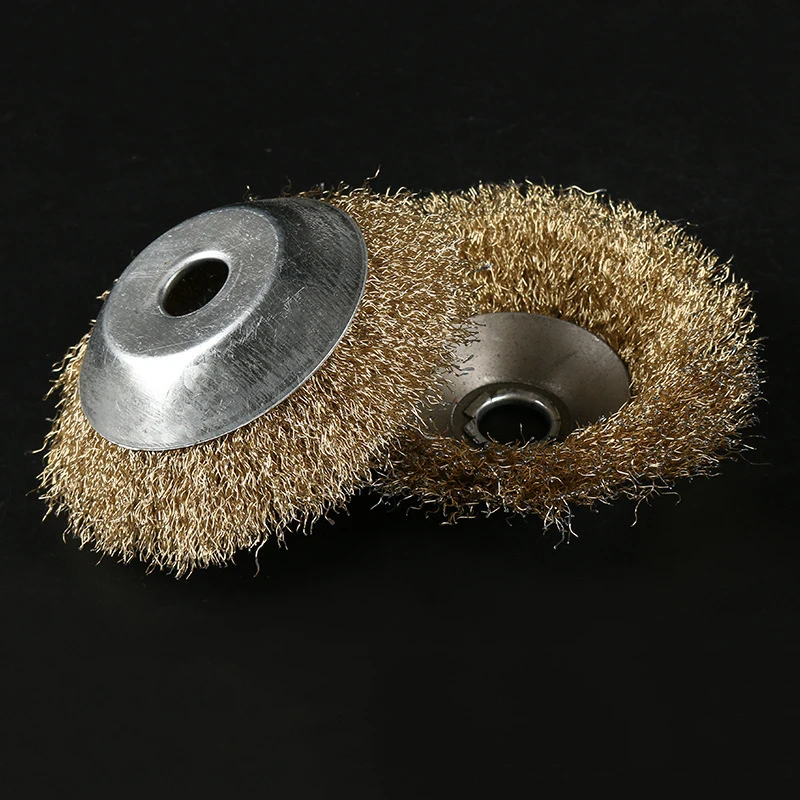 ZtDpLsd 1 Pcs 110mm Bowl Wire Brush 16mm Diameter Flat Steel Wire Wheel