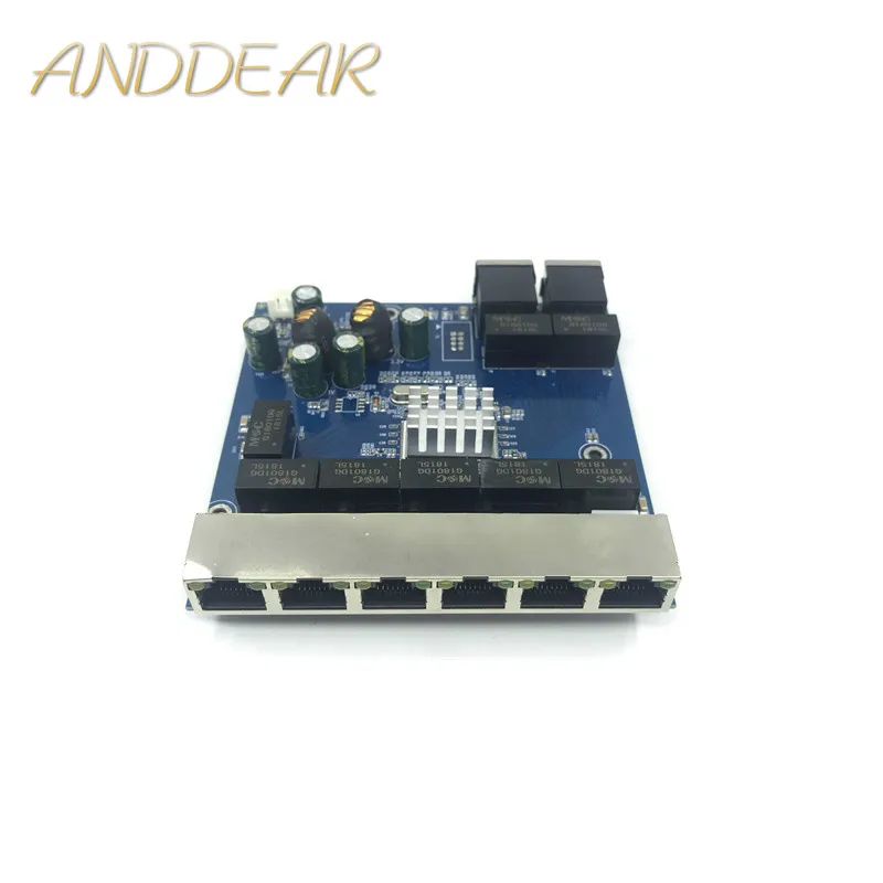 Промышленный Ethernet коммутатор модуль 5 портов unmanager 10/100/1000 Мбит/с PCBA плата OEM Авто