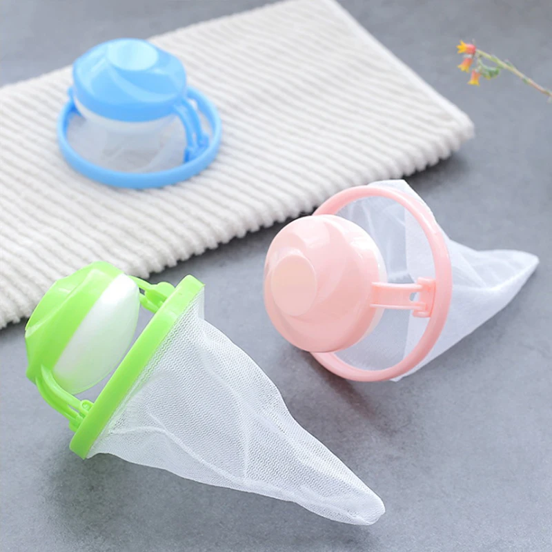 Home Floating Lint Hair Catcher Mesh Pouch Washing Machine Laundry Filter Bag bathroom floating pet fur catcher