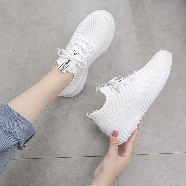 Дышащие Модные женские кроссовки белые женские Сникеры на платформе Basket Femme Повседневные кроссовки женские