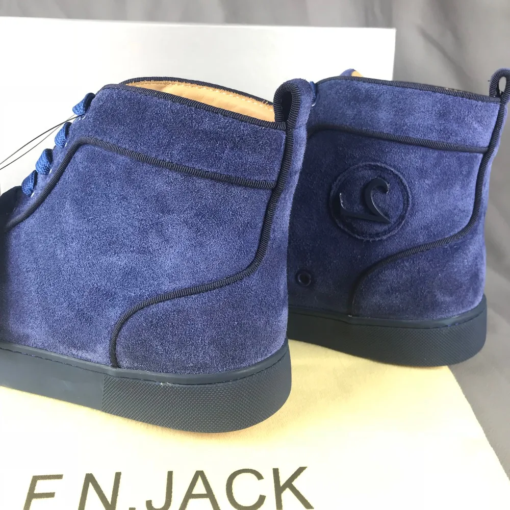 FNJACK модные Луи шип с плоской шляпкой замши Pervenche кроссовки фирменные мужские