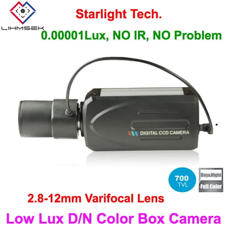 Lihmsek с объективом 2,8-12 мм 1/" sony CCD 700TVL, EFFIO-E, супер низкий светильник, камера, цветной iamge день/ночь, 0,00001 люкс, полное OSD