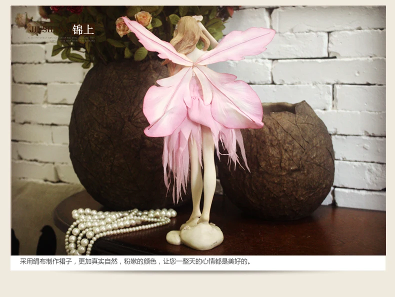 Европейский розовый цветок фея девушка подарок на день рождения, ювелирные украшения домашнего интерьера, ангел шкатулка, украшения ремесла