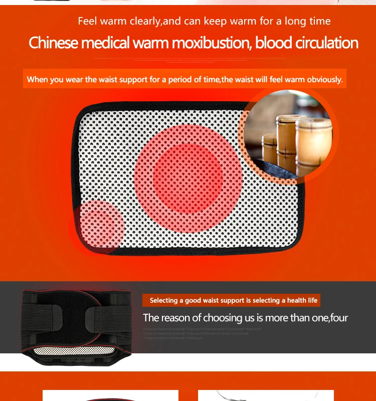 Heating Waist Belt Wrap Lower Back Heat Therapy Pad for Pain Relief of