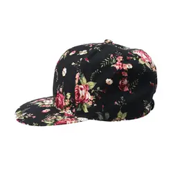 Шляпа летнее платье для девочек; модная Корейская летняя Для женщин Повседневное цветочный шапка "хип-хоп" плоский Регулируемый Бейсбол