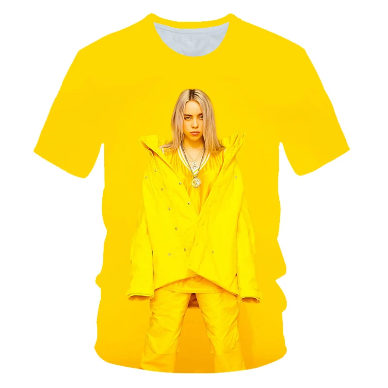 Лидер продаж, футболка с принтом Billie Eilish, Мужская/wo, Songstress, 3D, хип-хоп футболка, повседневная, уличный стиль, одежда, шесть футов под топы