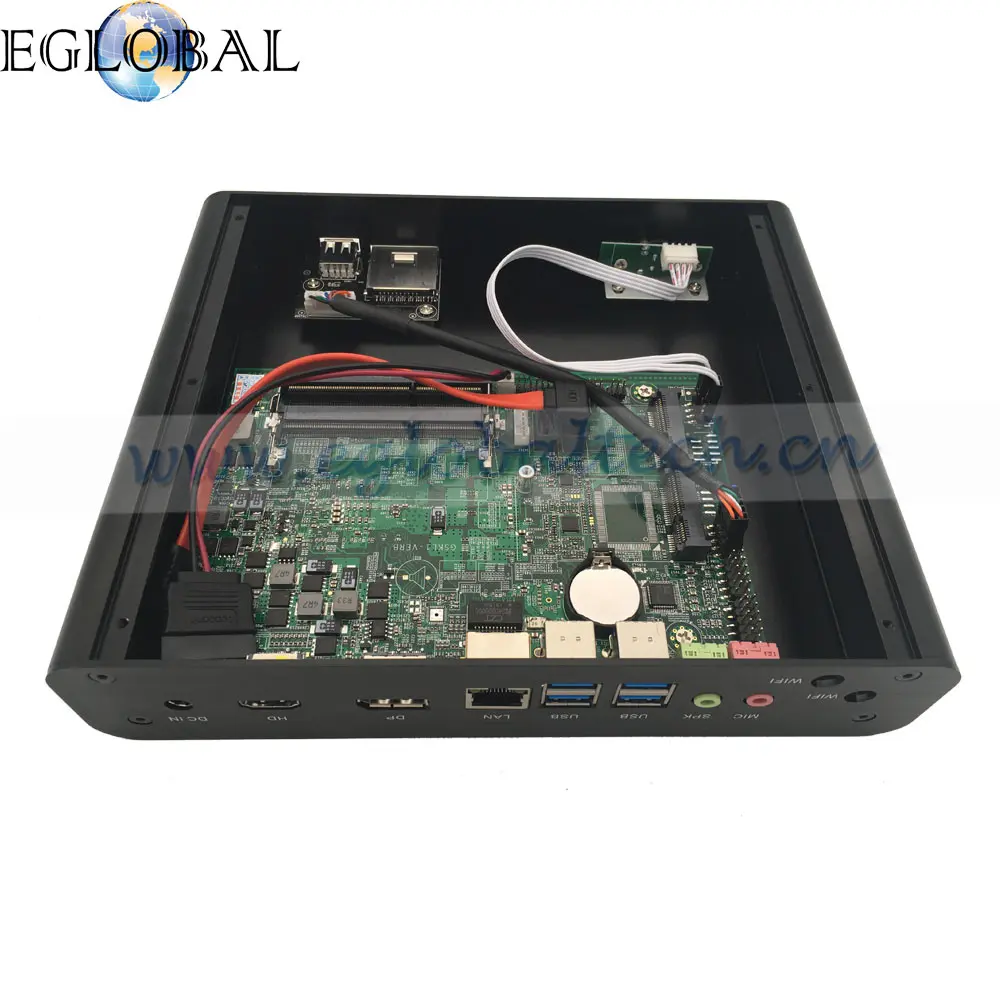 Мини ПК [7 й Eglobal Core i7 7500U] без вентилятора Kaby Lake Windows 10 Max 3 5 ГГц Intel HD Graphics 620 мини 4K HTPC