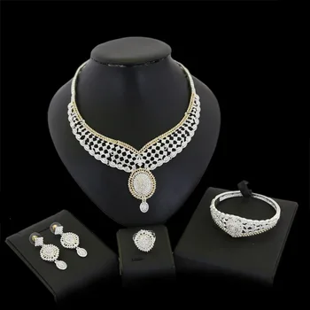 

Yulaili Colorful Zircon Design Dubai Jewelry Set