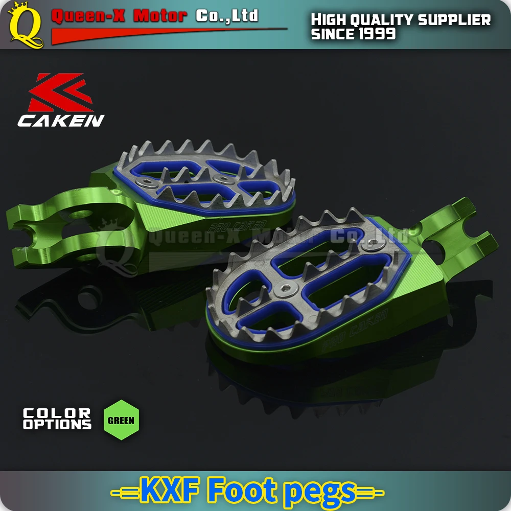 

Billet MX Wide Foot Pegs Rests Pedals For KLX KXF KLX450R KXF250 KX250F KXF450 KX450F Motorcycle Motocross Enduro Motard