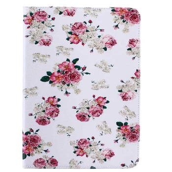 

High quality Fashion painting Book Case Cover For Samsung Galaxy Tab T580 10.1 cover cases Peony