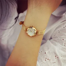 Lady Women’s Thin Watch Luxury Brand Gold Watch Women Watches Women Wristwatches Dress Korea Bracelet Lover’s Gift New Design