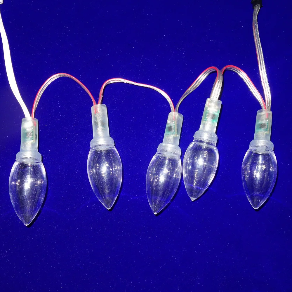 50 узлов адресная RGB C9 DC12V WS2811 Светодиодная Рождественская Пиксельная