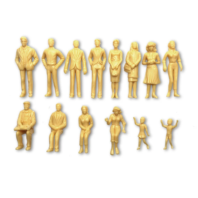 50 Pcsset Scale Model Miniature Figures  150 DIY Toys Model ABS Plastic Peoples Figure Toy For Kids (2)