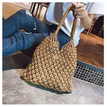 Хлопковая Сетчатая Сумка для шопинга, сетчатая плетеная Сетчатая Сумка, пляжная сумка