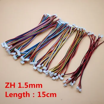 

10Pcs Connector Wire Cable ZH 1.5mm 2/3/4/5/6/8 Pin Double Connectors Electronic Line Terminal Plug Forward Direction 15cm 26AWG