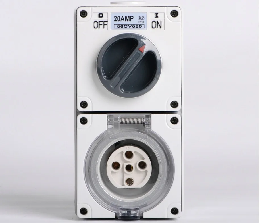 

Hot Sale SP-56CV520 ip66 Australia Waterproof Socket 5P 20A Electric Extension Sockets
