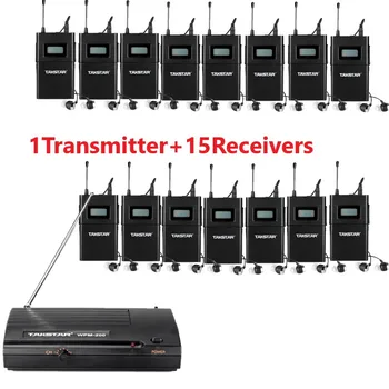 

Takstar wpm-200/wpm200 Wireless Monitor System UHF In-Ear Stereo Wireless Headset Stage monitors 1 Transmitter+15 Receivers