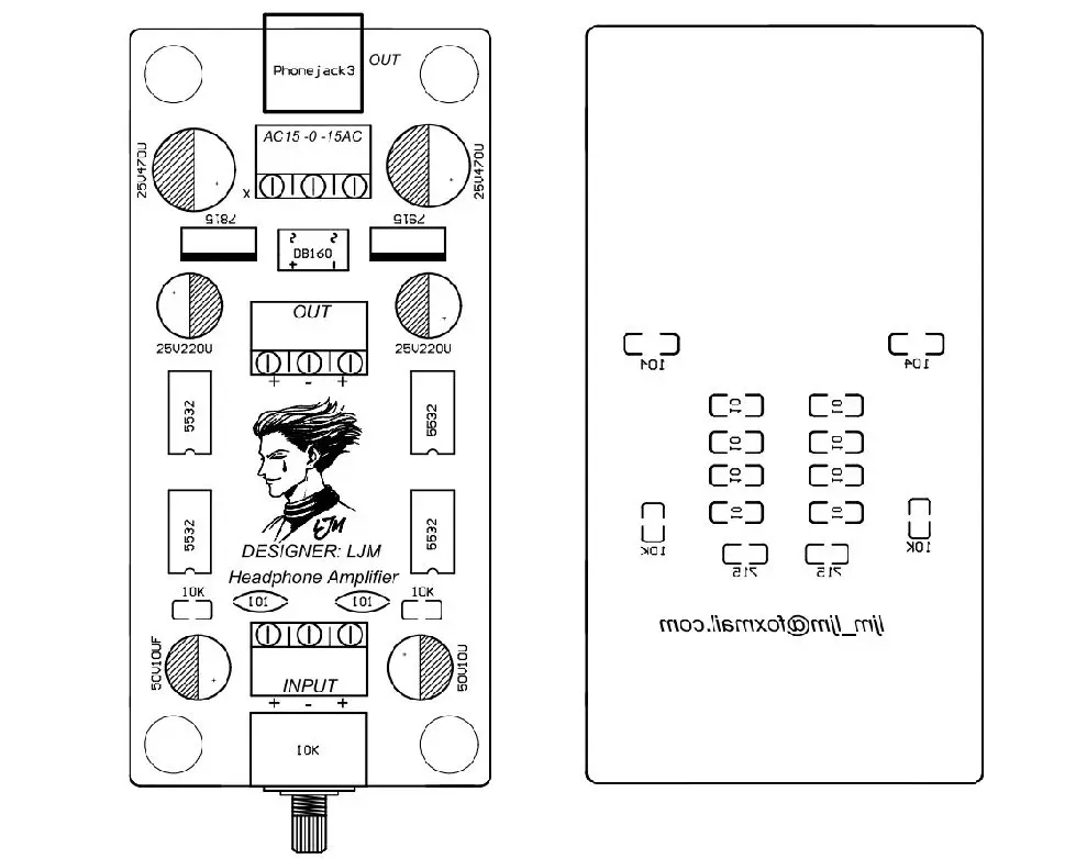 Douk аудио HiFi усилитель для наушников Стерео предусилитель плата DIY