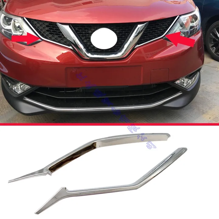 Передняя решетка радиатора для Nissan Qashqai J11 2015 2016 2017 ABS хром центральный сетчатый