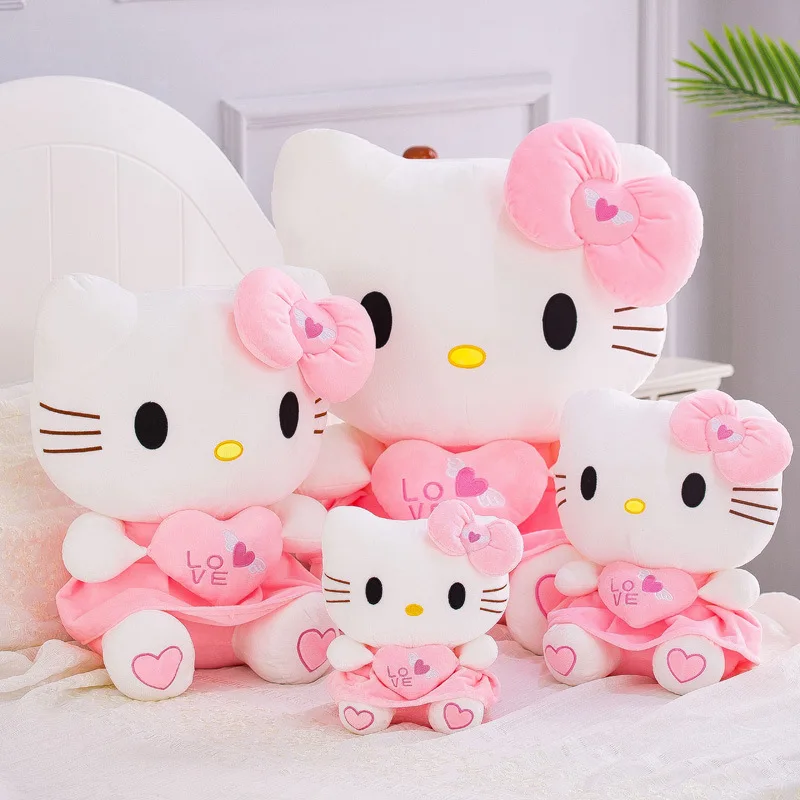 Мягкая Плюшевая Кукла HELLO KITTY в виде сердца ангела Ragdoll подушка Hello Kitty плюшевая