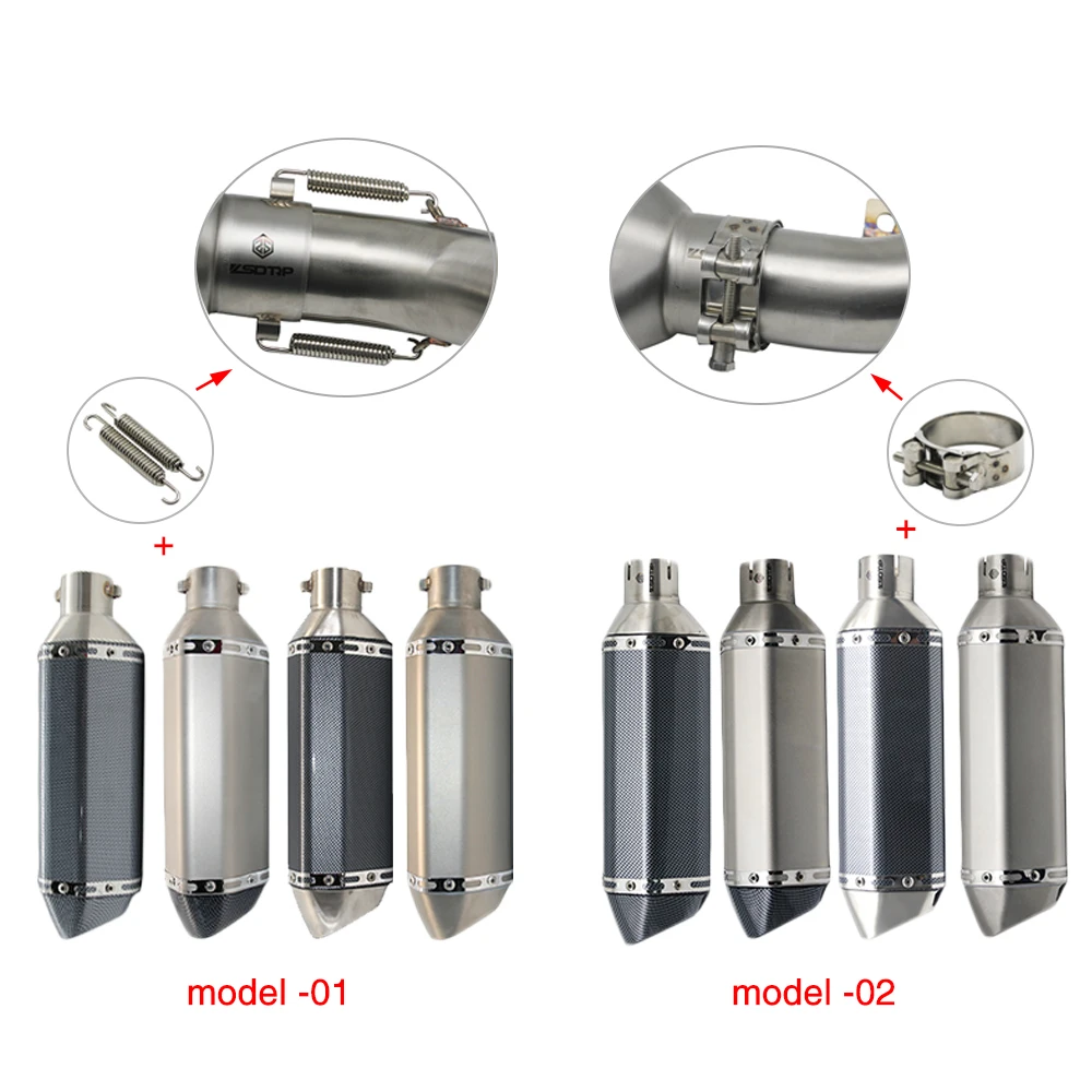 ZSDTRP 35-51mm Universal de la motocicleta/ranurado no ranurada de escape para Honda cb650f nc750x ATV suciedad Pit Bike akrapovic escapar Moto