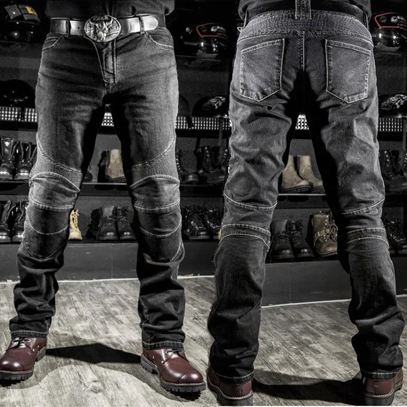 Beste Nieuwe Ontwerp Motorfiets Broek Mannen Moto Jeans Beschermende kleding Rijden Touring Motorbike Broek Motorcross Broek met Beschermer