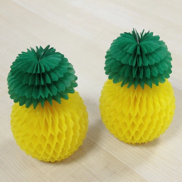 

50pcs 21cm Pineapple Tissue Paper Honeycomb Garden&Home Party Decoration Creative Fruit Decorative Supplies Party Handmade Craft