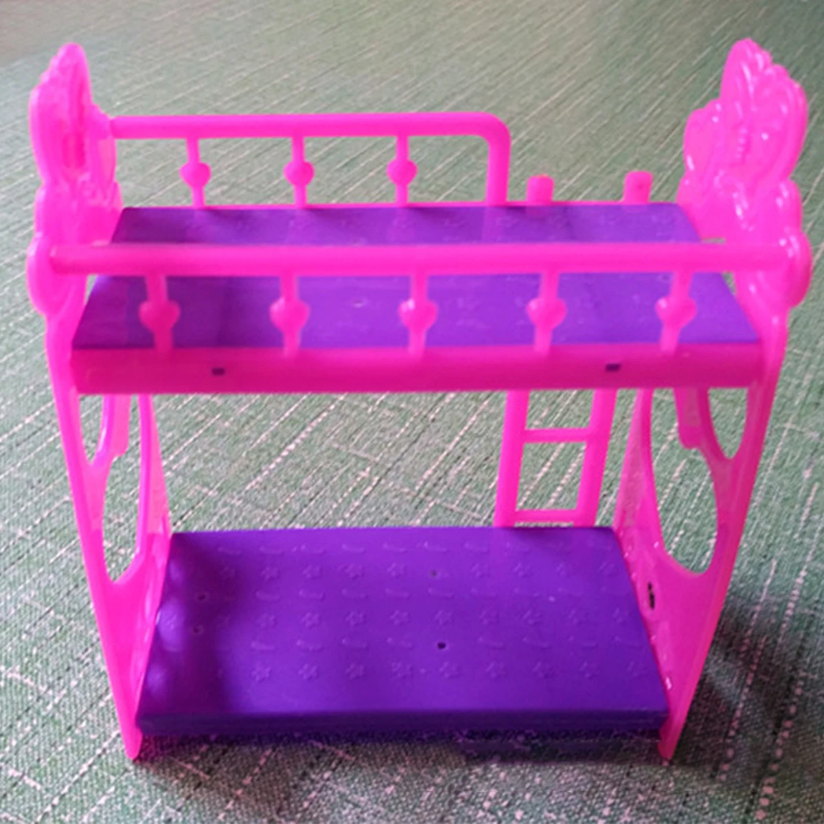 1 قطعة/المجموعة لطيف حار الوردي دمى منزل البلاستيك سرير بطابقين لعب الاطفال منزل لعب الجمعية دمية اكسسوارات أثاث لعب للأطفال