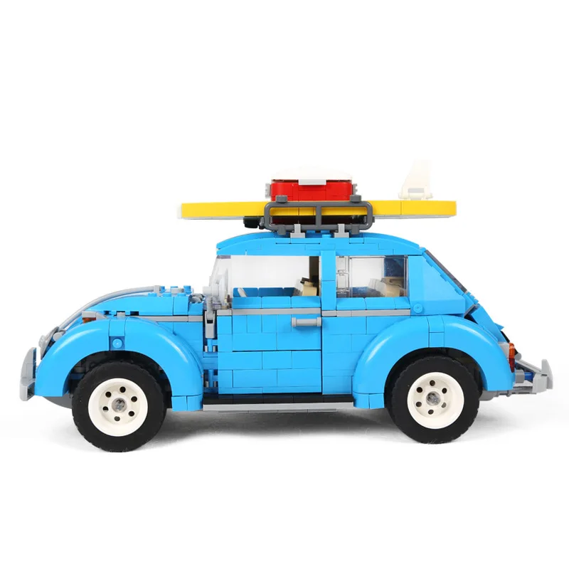 

LEPIN 21003 1193Pcs Creator Series City Car Beetle model Building Blocks Compatible 10252 Blue Technic children toy gift