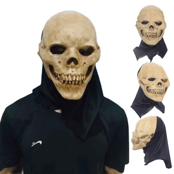 

Scary Party Masks Latex Skull Mask Adult Full Head Face Breathable Halloween Mask Fancy Dress Party Cosplay Costume Theater Toy