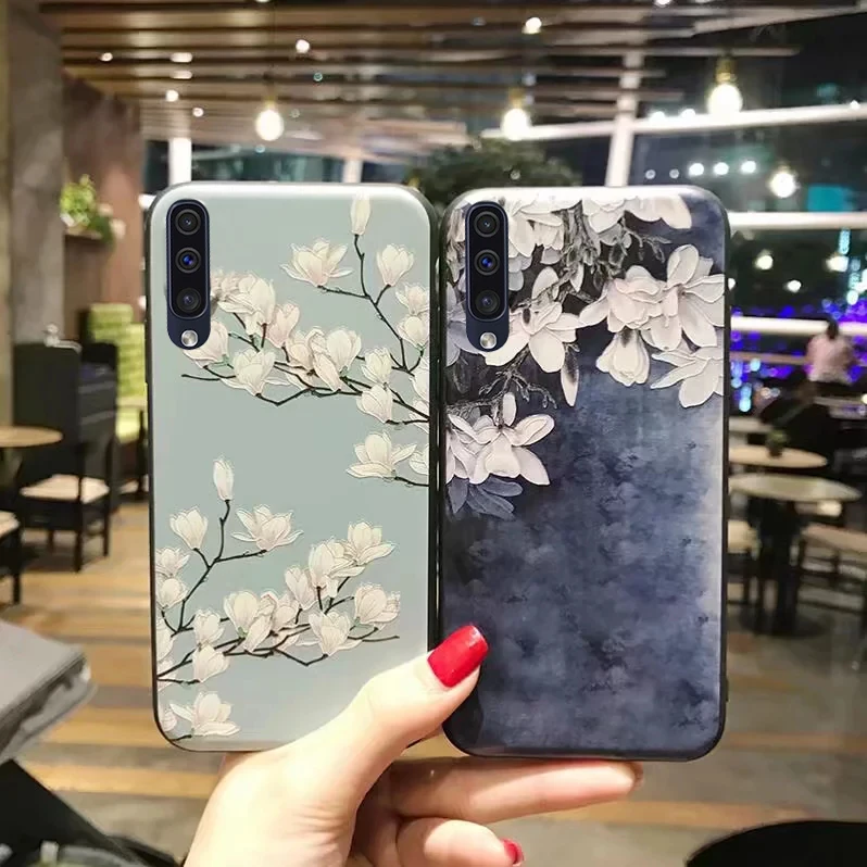 

For Samsung A50 Case 3D Rose Flowers Silicone Case For Samsung Galaxy A7 2018 A6 A8 A9 A30 A70 A20 M10 M20 S8 S9 S10 Plus Case