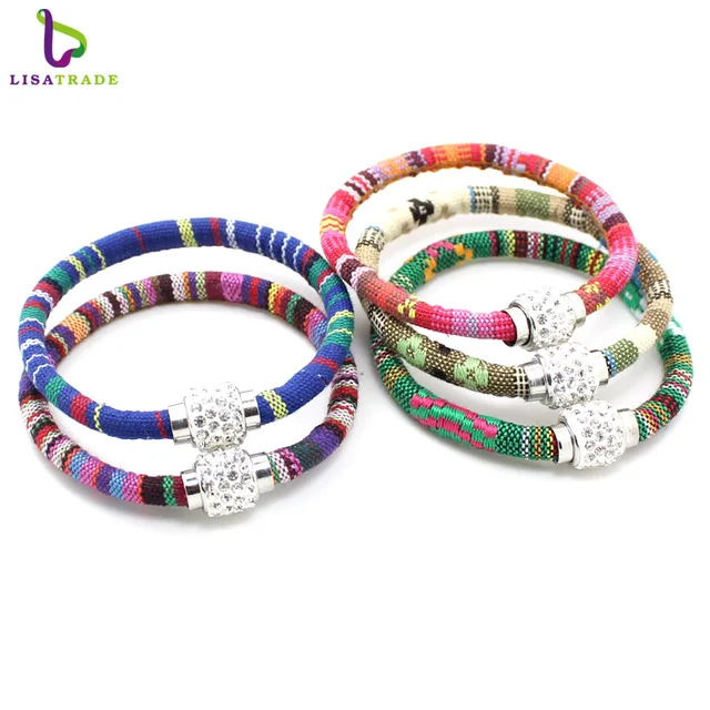 12pcs Handmade Multicolor Knitted Ribbon Bracelets Bangles Vintage Handmade Multicolor Knitted Ribbon Bracelets Bangles Vintage Charm Cloth Bracelet For Women Fashion Jewelry