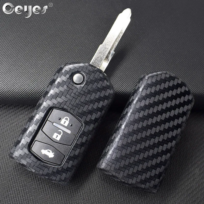 Carbon fiber key cover for MAZDA (1)