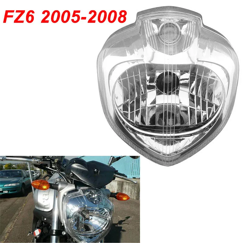 Передняя фара для мотоцикла 05 08 Yamaha FZ6 FZ6S FZ6N/600 Fazer прозрачная на переднюю фару 2005
