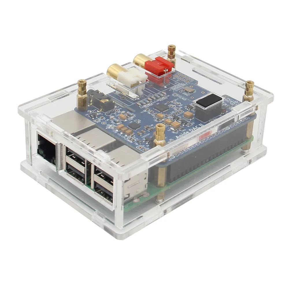 Акриловый чехол для Raspberry Pi 3 Model B+/3B и DAC II Hifi звуковая карта