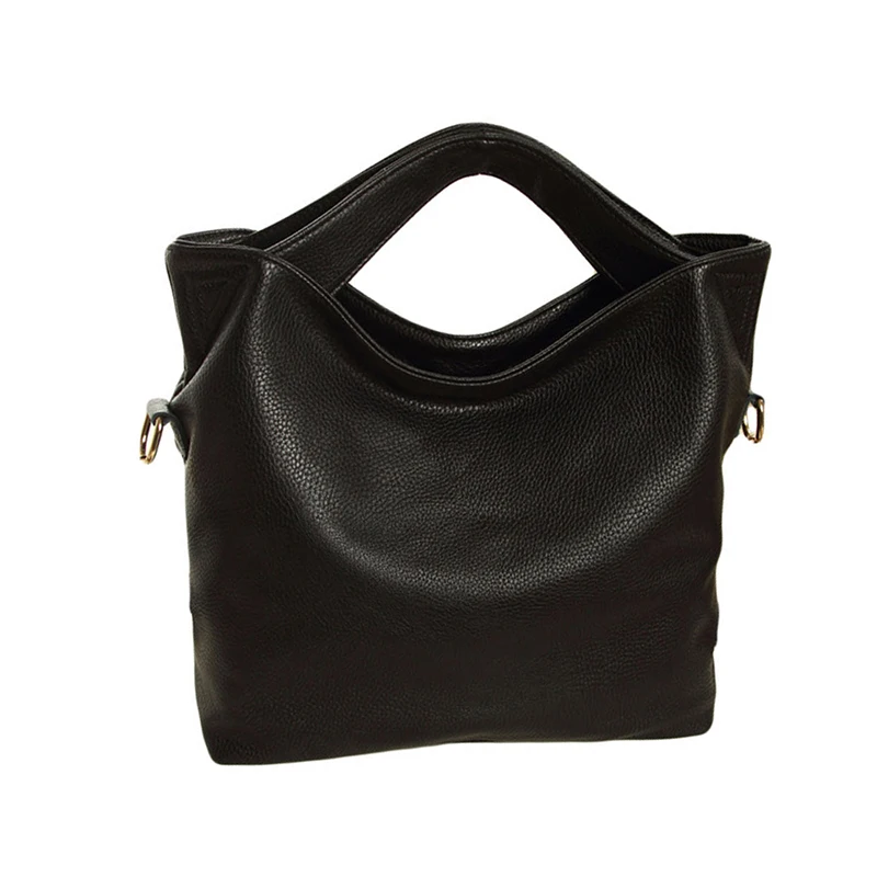 

FGGS-Women Vintage PU Leather Tote Handbag Ladies Crossbody Messenger Shoulder Bag Black