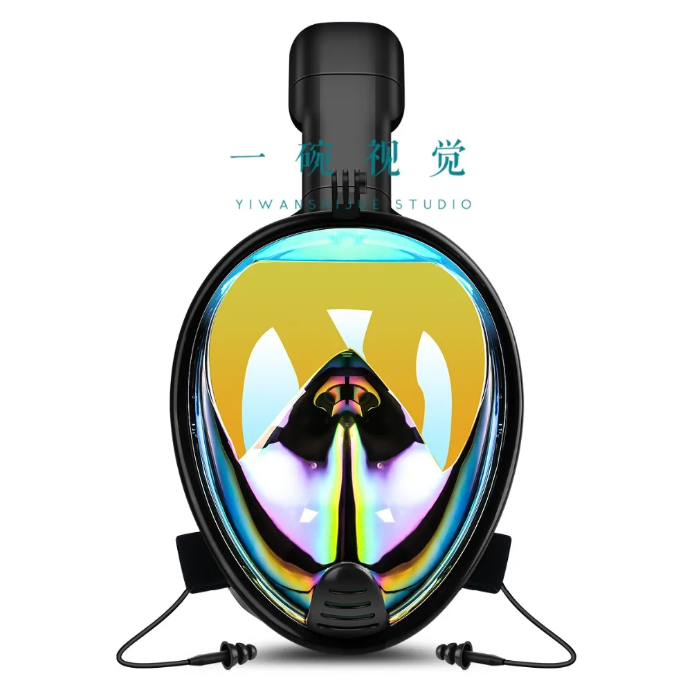 

YAHEY New Sale Full Face Electroplating Scuba Swimming Masks Anti-fog Dry Underwater Snorkeling Mask For Diving GoPro Compatible