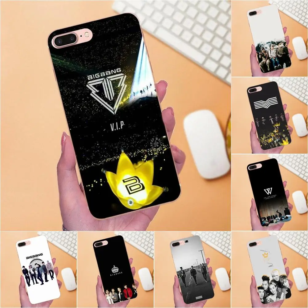 Kpop Bigbang логотип VIP ТПУ защитный чехол для Huawei P7 Honor 4C 5A 5C 5X 6 6C 6A 6X 7 7X 8 9 V8 V10 Y3II Y5II Y6II G8