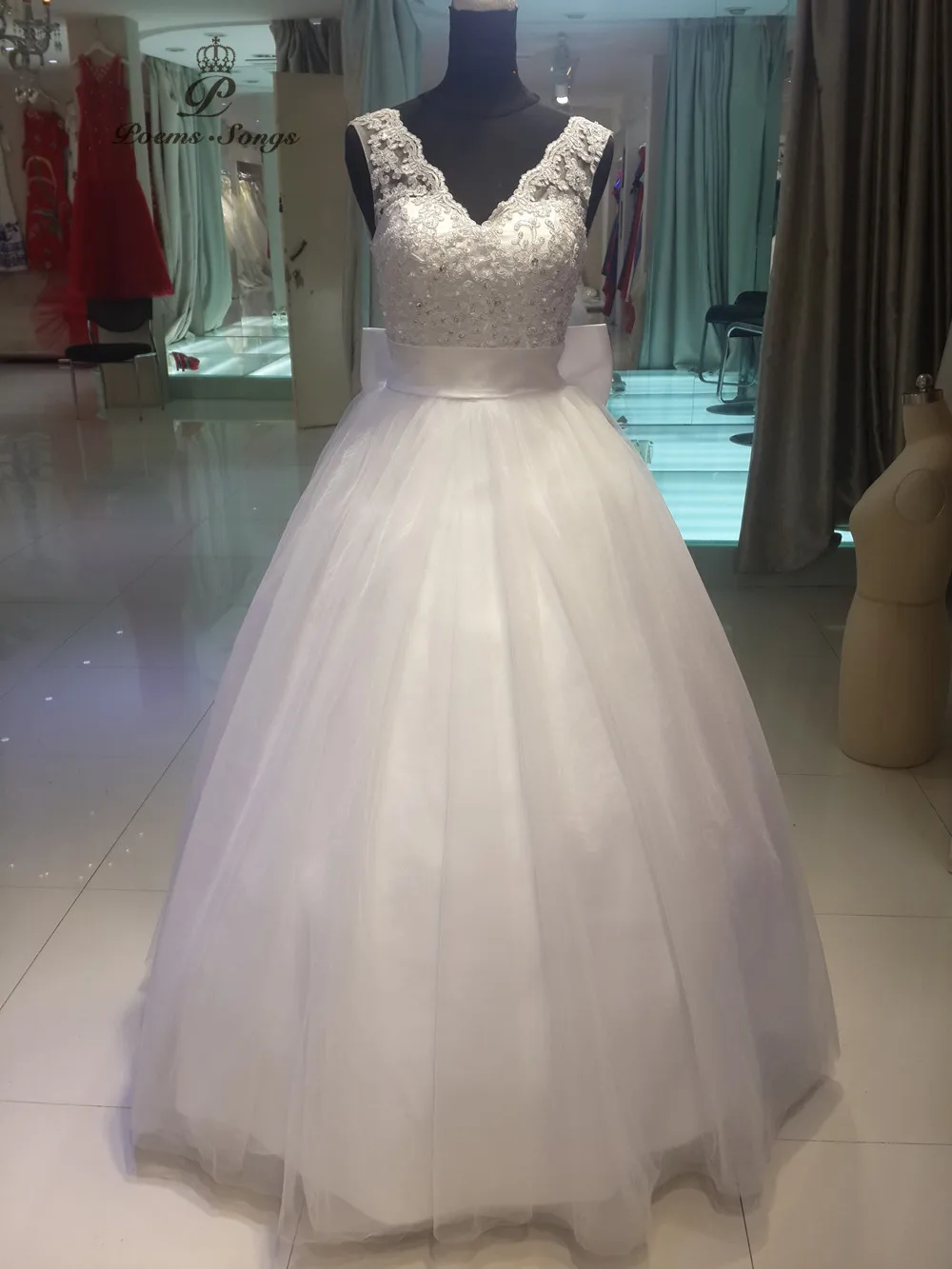 PoemsSongs High Quality Custom Made Off The Shoulder Wedding Dresses Vestido De Noiva Mariage Dress Robe