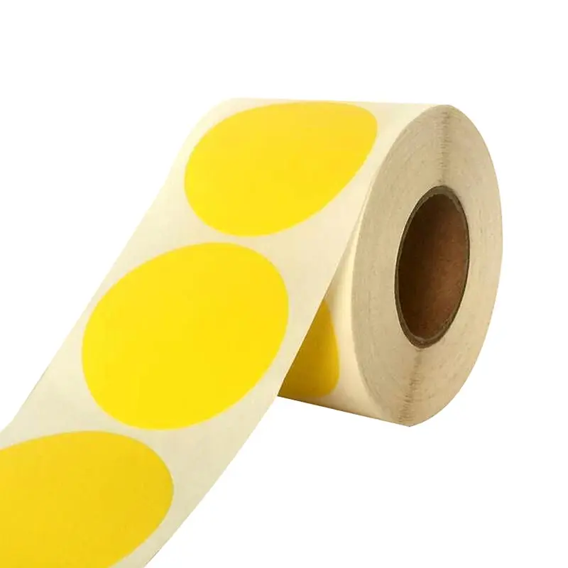 Buy Smart Sticker 2 Inch Round Blank Fluorescent yellow Shooting Target Pasters