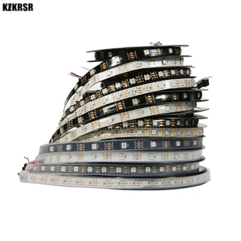 

DC5V 1m 5m waterproof ip67/IP20 ip65 SMD5050 RGB 30 60 144 led/m ws2811 ws2812 ws2812b led strip black/white PCB