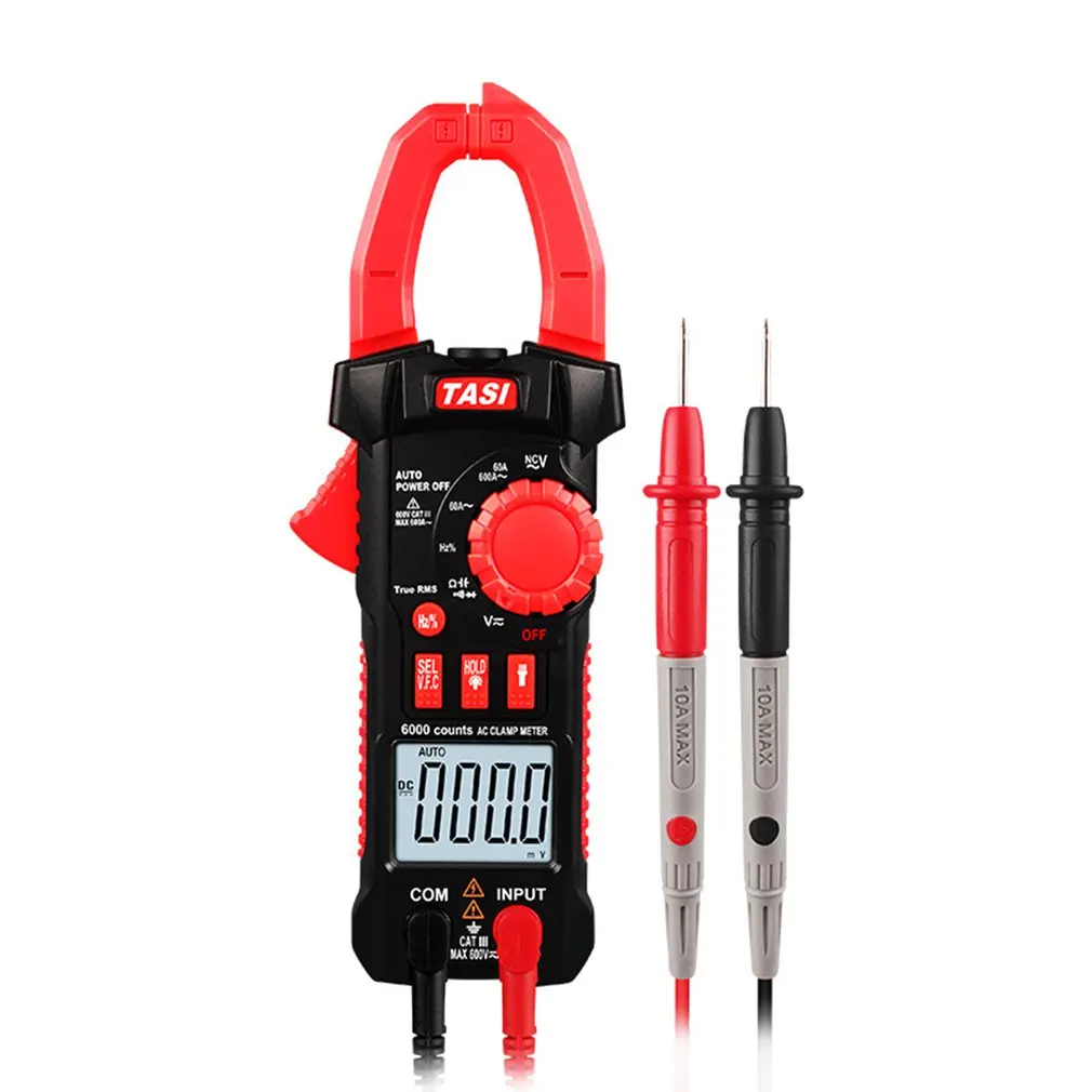 TASI Digital Clamp ammeter AC/DC Volt Amp Ohm Ammeter Multimeter