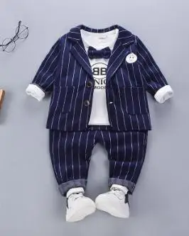 

2019 Children Suit Baby Boys Suits Kids Blazer Boys Formal Suit For Wedding Boys clothes Newborn 3pcs Blazer Pants T-shirt