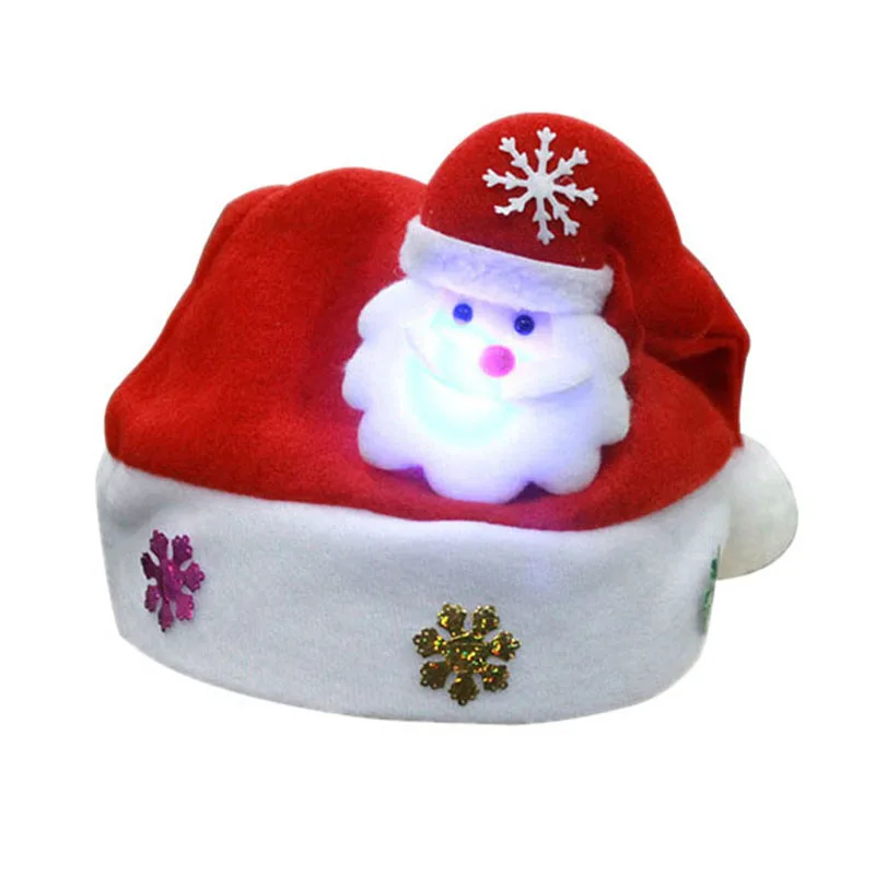 Kids Christmas Santa hat Claus Snowman Elk Reindeer Snowflakes Hats Navidad natal Hat For Children Adult natale new Year gifts