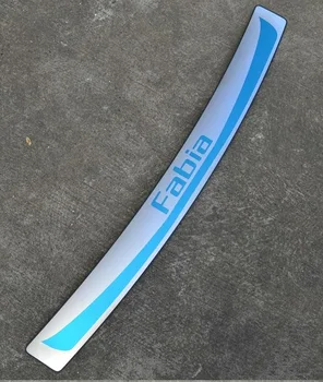 

Car Accessories Rear Bumper Protector Tail Tailgate Trunk Guard Sill Plate Scuff Trim Cover For Skoda Fabia 2007- 2014 Hatchback