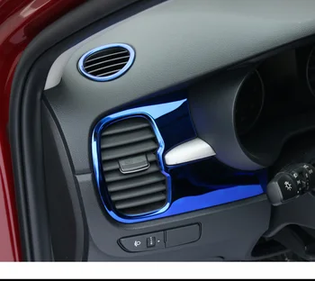 

For 2017 2018 Kia Rio 4 air outlet circle cover interior mouldings car-styling chrome trim decoration accessory products part