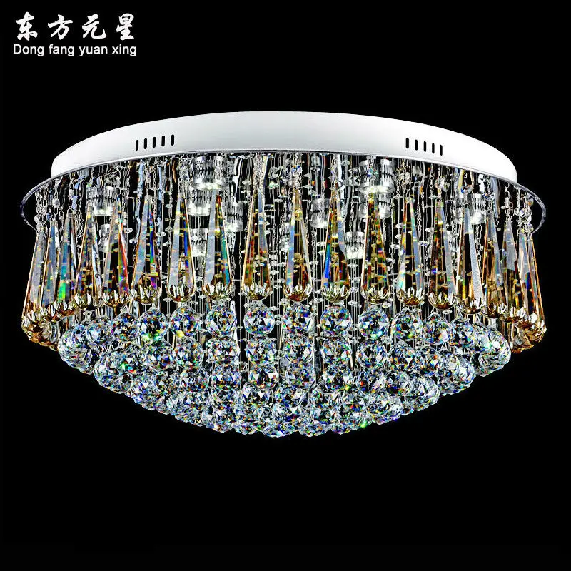 

Luxury Modern Round Flush Mount Crystal pendant Lamp Diameter 80cm GU10 Led Ligting