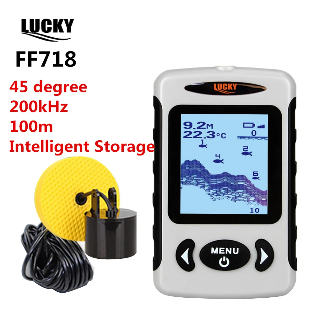 

LUCKY FF718 Top Quality Portable Fish Finder Sonar Wired Fish Depth Finder Alarm 100M Fishing Tackle